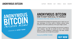 Desktop Screenshot of anonymousbitcoinbook.com